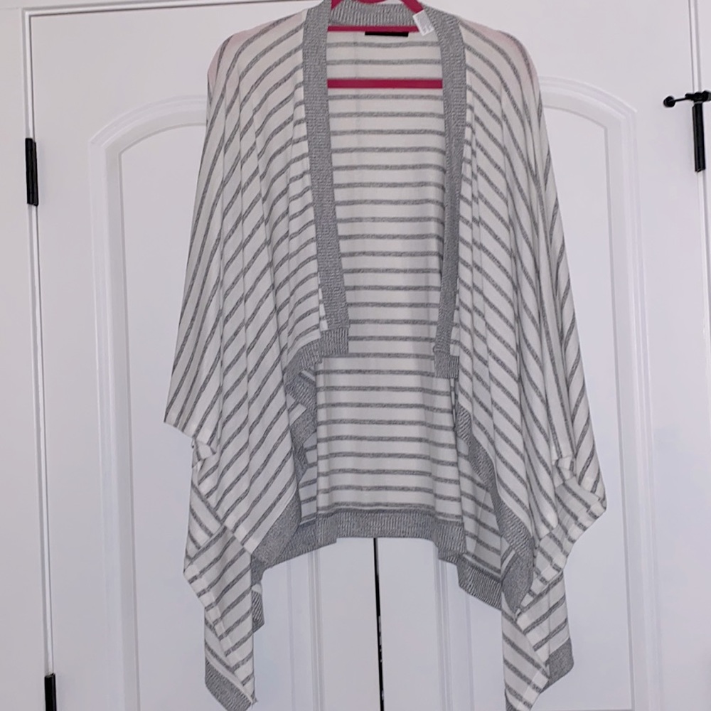 NWT - Grey and White Striped Shall
